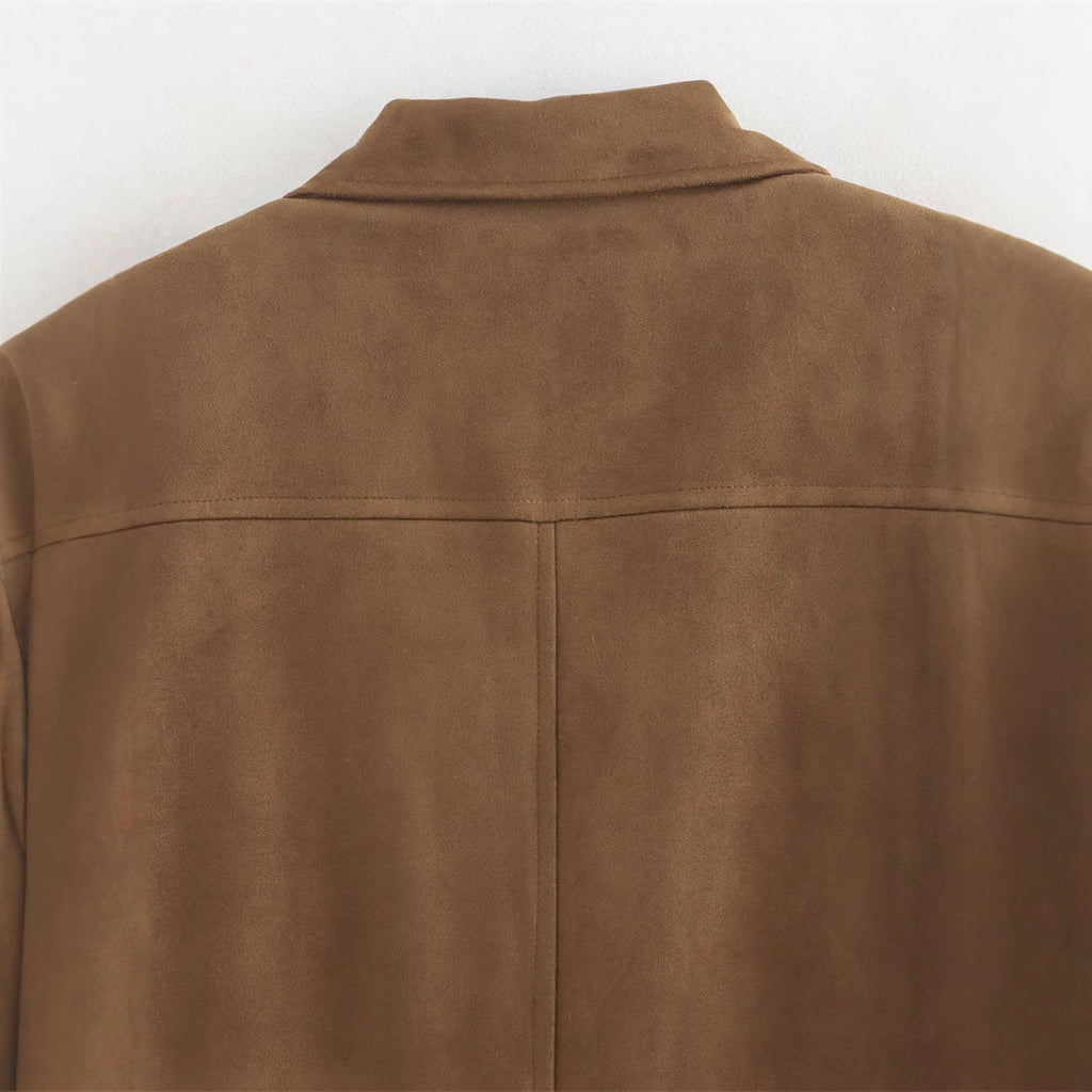 Women's Elegant Suede Blazer