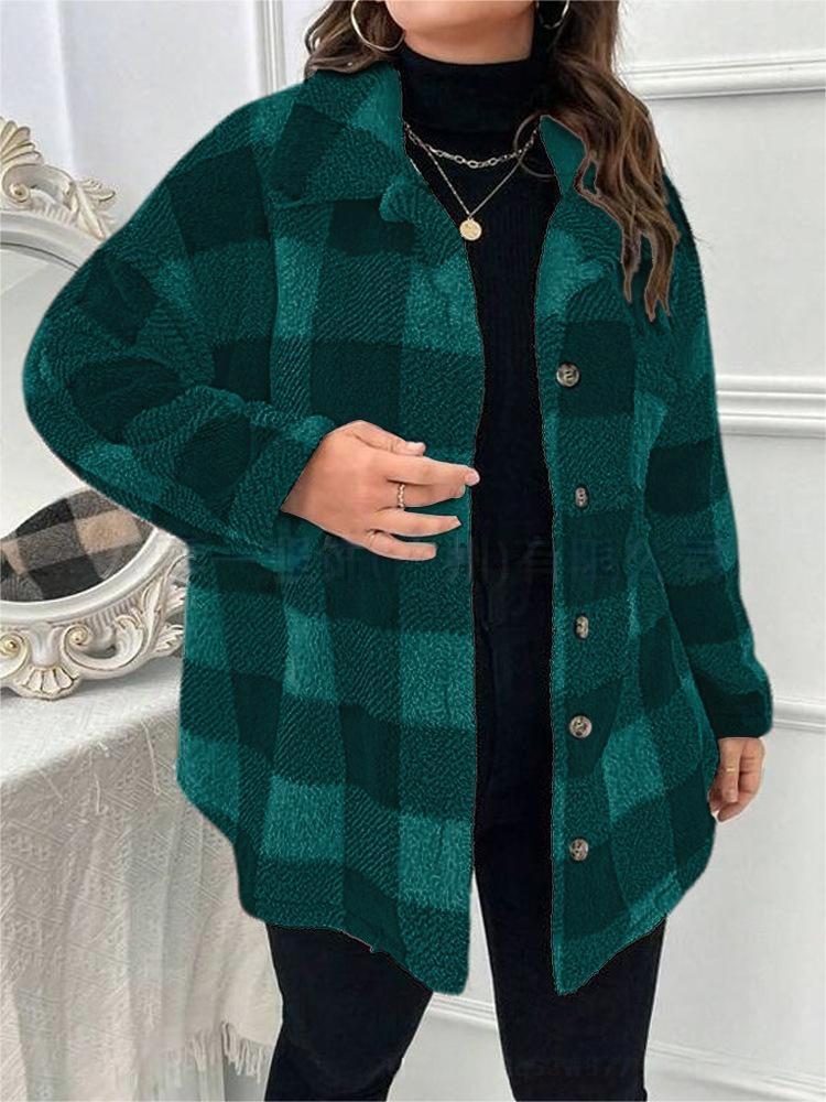 Women's Flowy Plaid Overshirt