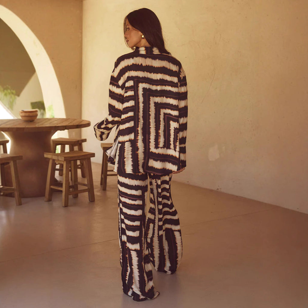 Women's Casual Lounge Suit with Stylish Pattern