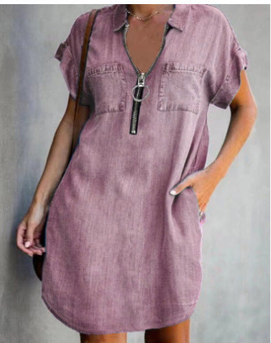 Women's Lightweight Viscose Blouse with Button Placket