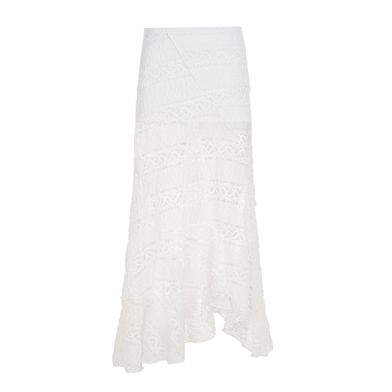 Women's Maxi Skirt with Lace Accents