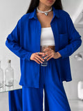 Casual Women's Oversized Blouse with Pockets