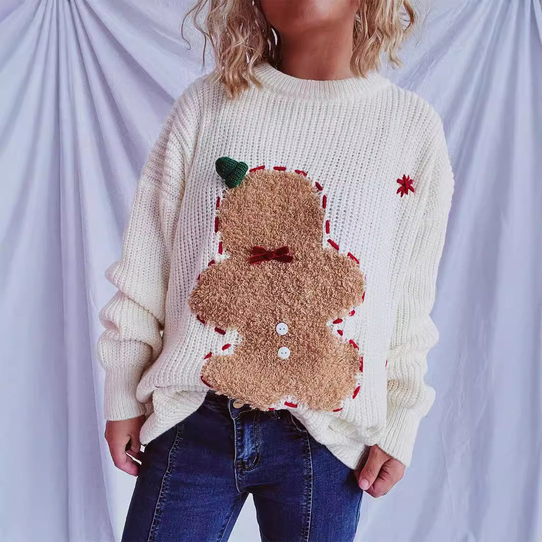 Women's Festive Cookie Print Sweater