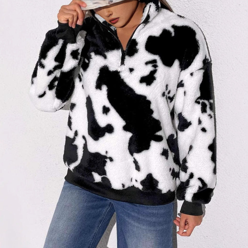 Women's Fleece Pullover with Half-High Collar