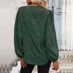 Women's Blouse with V-Neck and Voluminous Sleeves