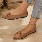 Women's Ballet Flats with Decorative Knot and Comfortable Lining