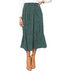 Women's Maxi Skirt with Fashionable Animal Print