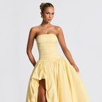 Women's Evening Dress with Fitted Bodice and Asymmetric Skirt