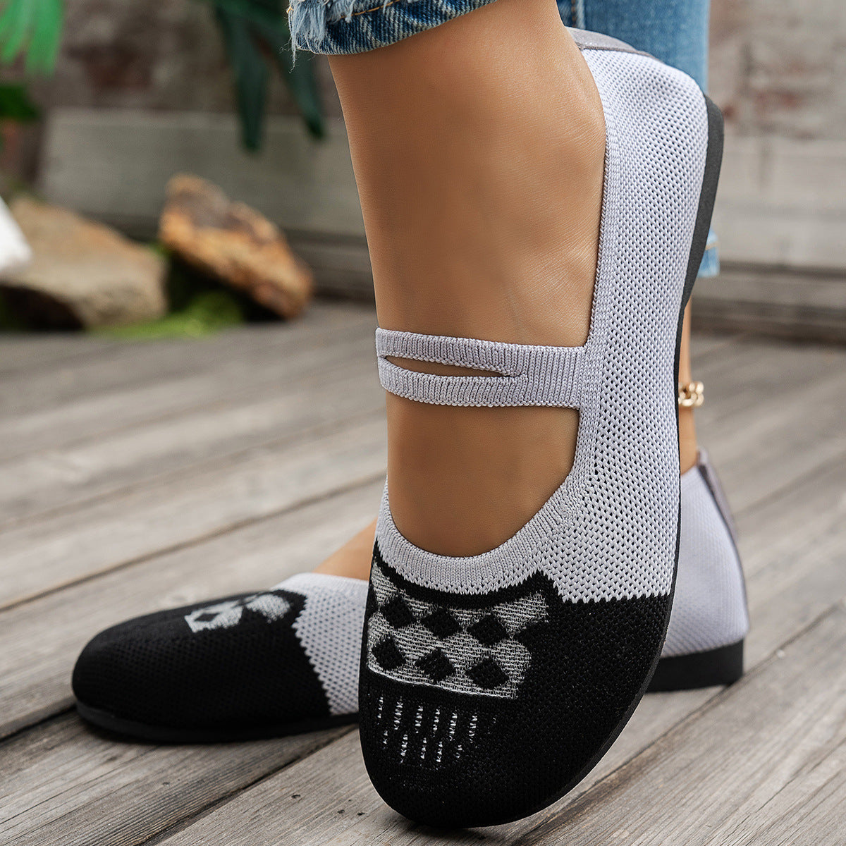 Women's Breathable Knit Ballet Flats