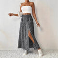 Women's Floral Maxi Skirt with Slit