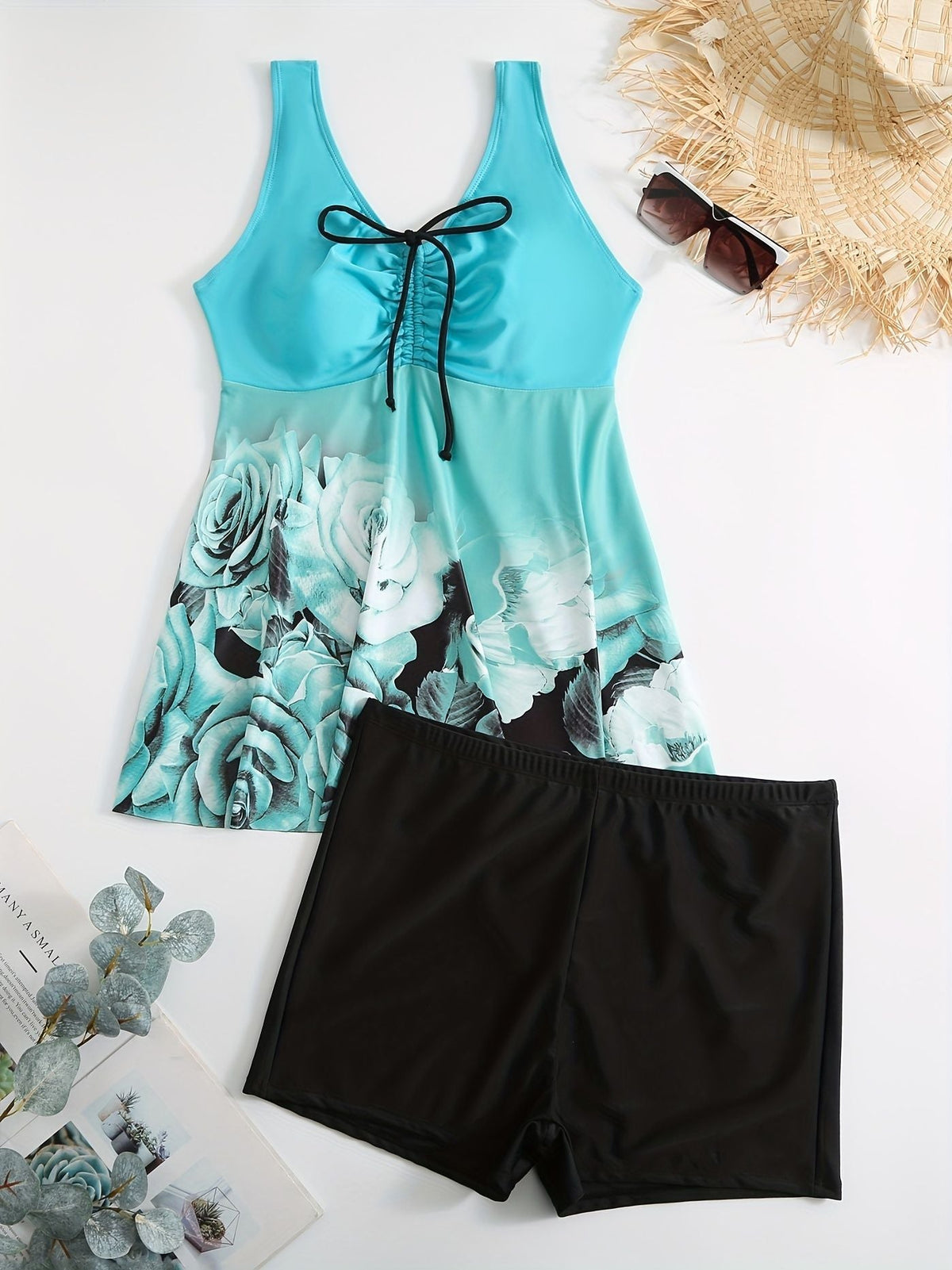 Women's Swimsuit with High Cut and Floral Print