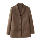 Women's Elegant Quilted Blazer with Pockets