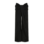 Women's Elegant Palazzo Trousers with Refined Draping