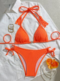 Women's Swimsuit Set with Fringe Details and Adjustable Straps
