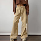Women's Comfortable Wide-Leg Fleece Pants