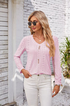 Women's Airy Blouse with Button Details