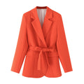Women's Tailored Blazer with Belt Detail