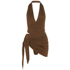 Women's Swimsuit with Deep V-Neck and Trendy Cut-Out