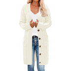 Chunky Knit Cardigan with Buttons and Pockets