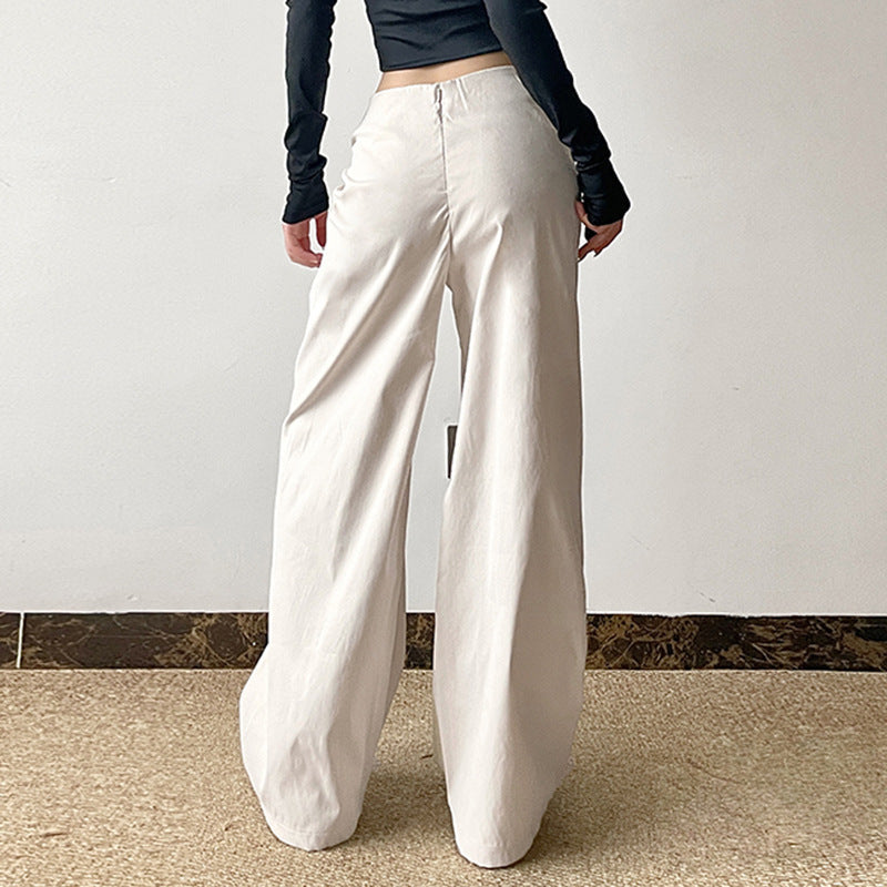 Women's Elegant Palazzo Trousers with Refined Draping