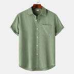 Women's Short-Sleeve Shirt with Comfortable Fit and Practical Chest Pocket