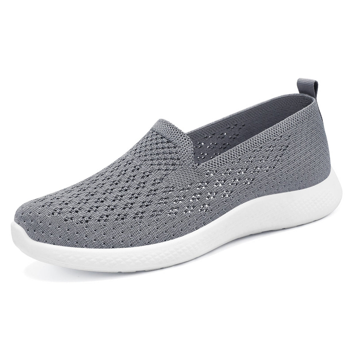 Women's Breathable Slip-On Sneakers with Elastic Knit Upper