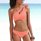 Women's Asymmetrical Bikini with Fashionable Cut-Outs