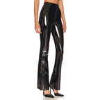 Women's High-Gloss Flared Leggings