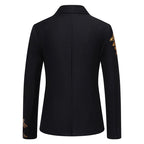 Women's Elegant Blazer with Floral Design and Silky Finish