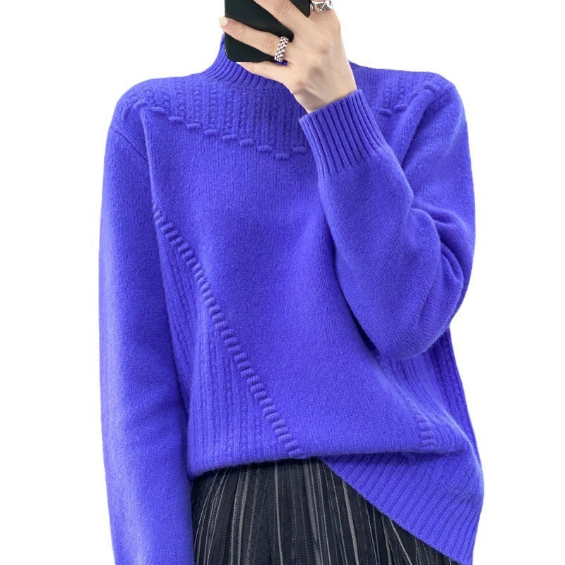 Women's Elegant and Comfortable Knit Sweater with Unique Design