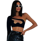 Women's Asymmetrical Cut-Out Shirt