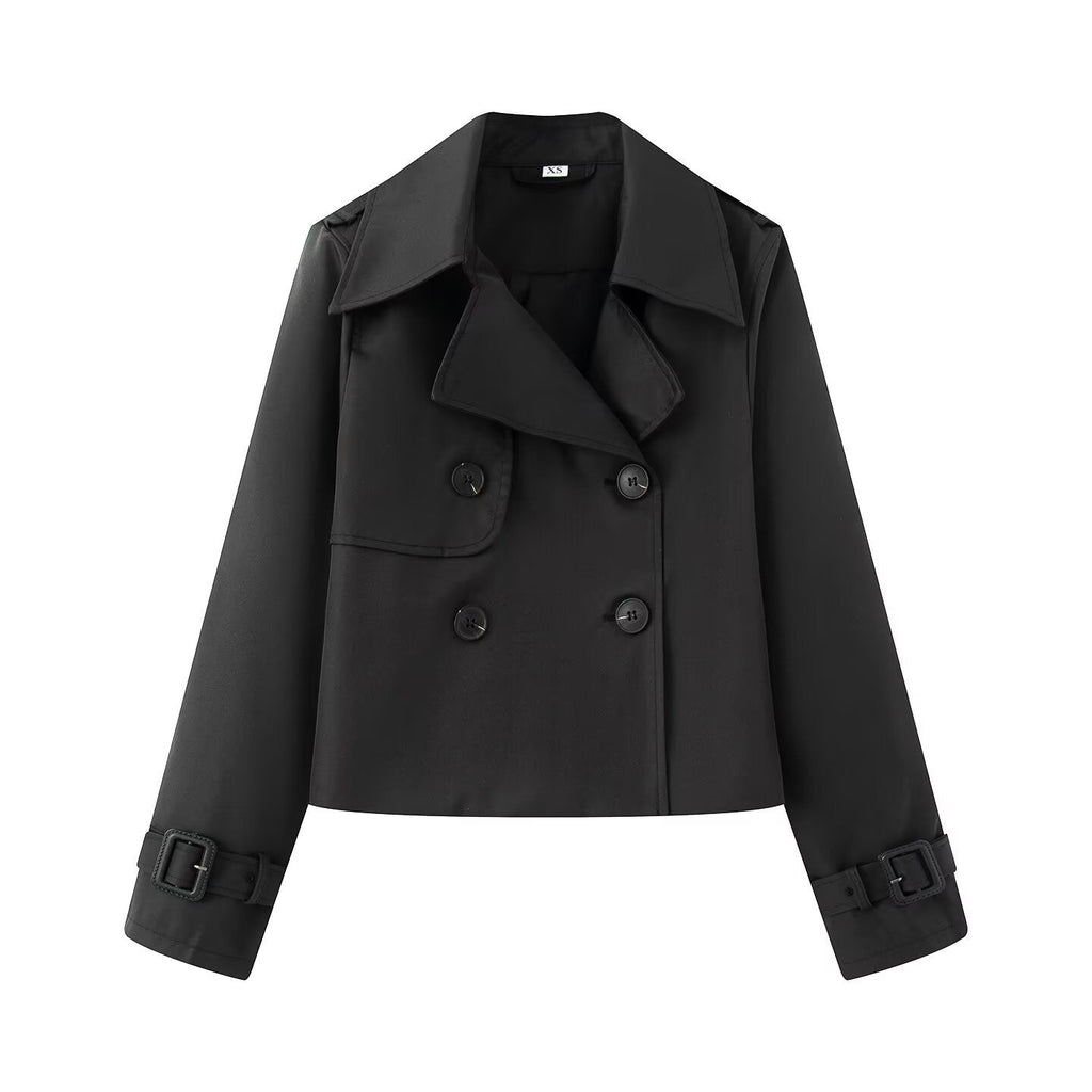 Elegant Trench Coat Jacket with Classic Details