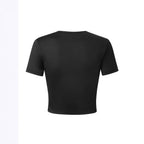 Women's Crop T-Shirt with Creative Text Design