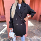 Women's Elegant and Structured Double-Breasted Coat