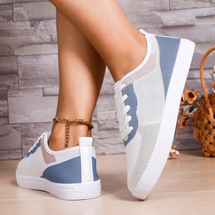 Women's Breathable Sneakers with Elastic Mesh Structure