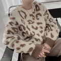 Women's Fluffy Leopard Print Sweater