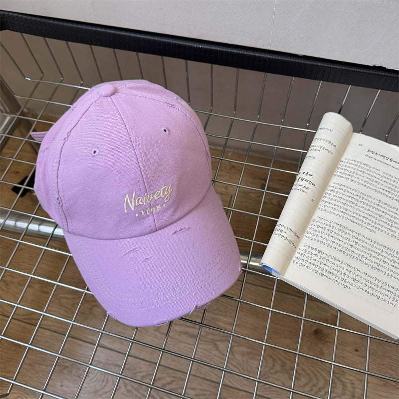 Men's Distressed Cotton Baseball Hat
