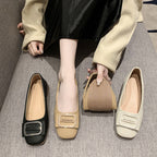 Women's Ballet Flats with Elegant Strap and Comfortable Footbed