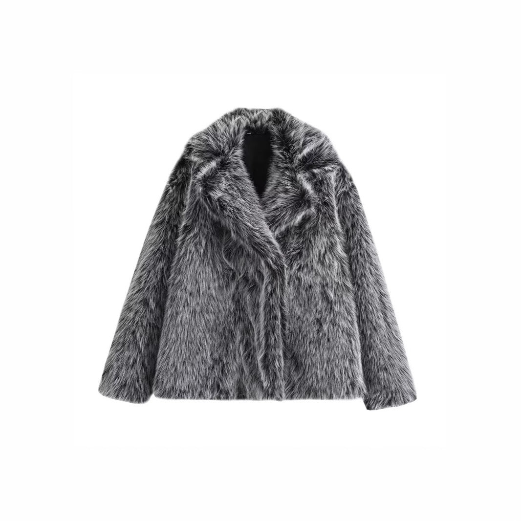 Women's Glamorous Faux Fur Coat