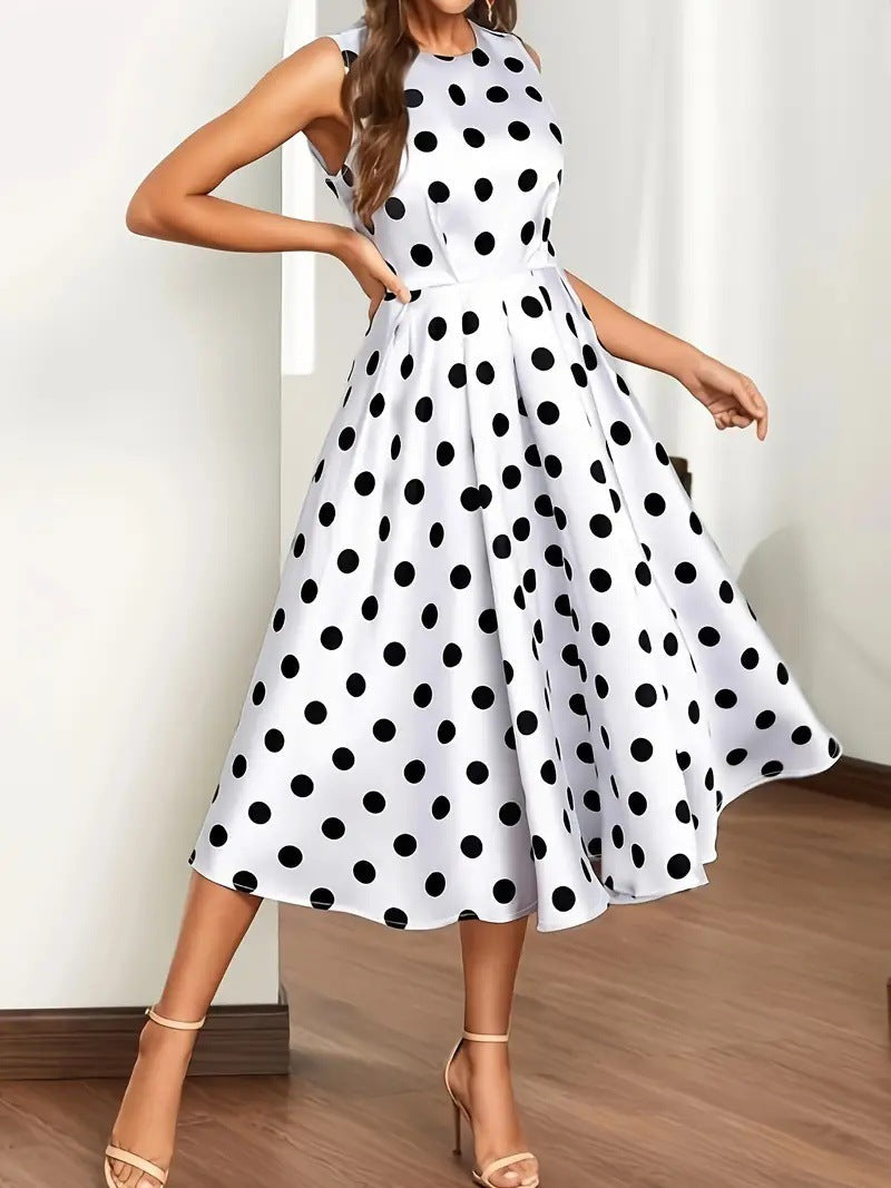 Women's Polka-Dot A-Line Dress