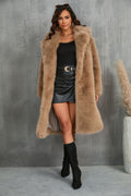 Women's Luxurious Faux Fur Coat with Elegant Cut