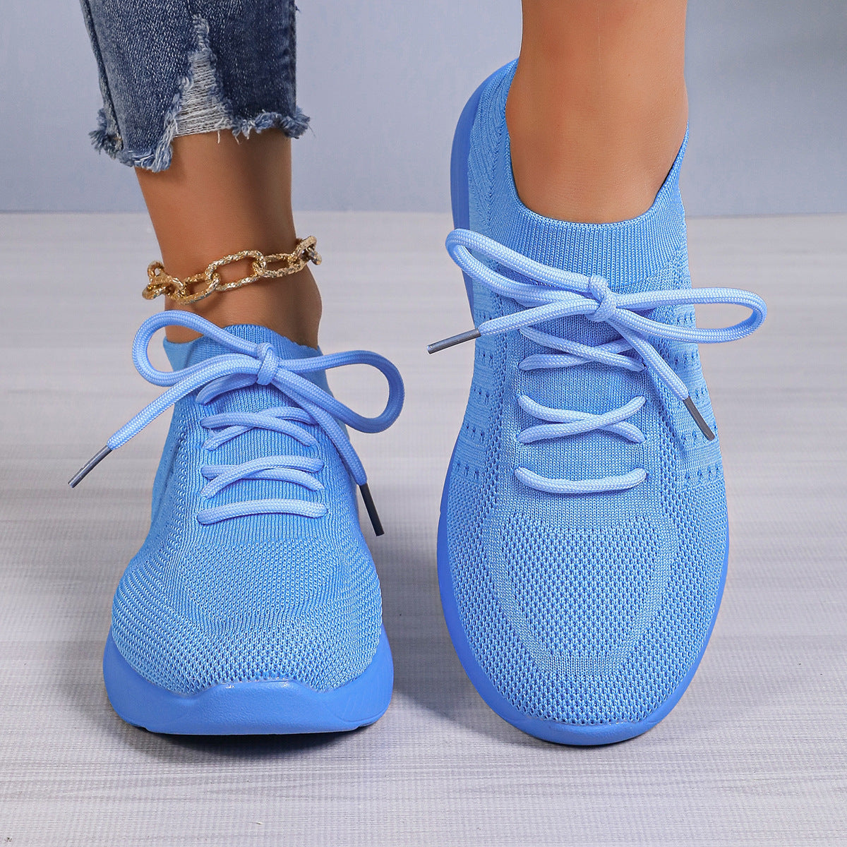 Women's Breathable Slip-On Sports Shoes with Flexible Upper