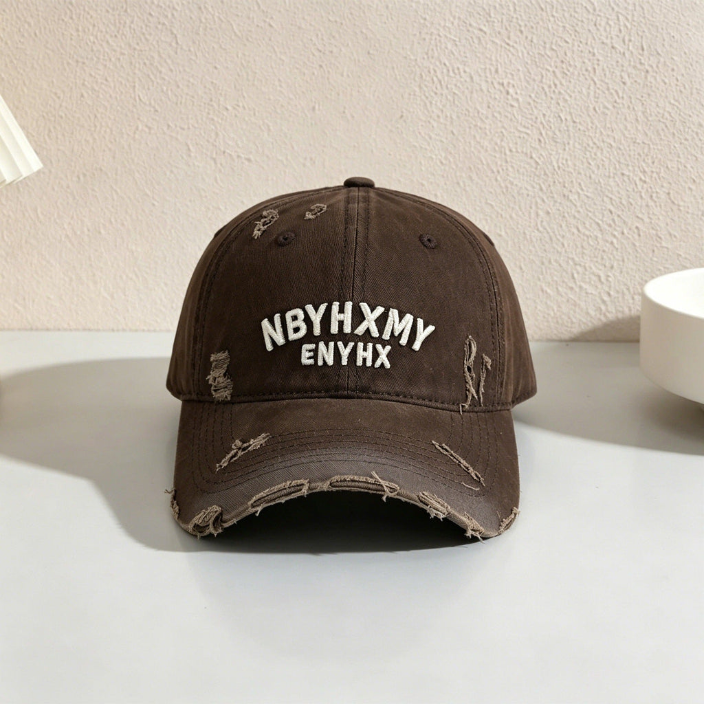 Men's Casual Distressed Textured Baseball Cap