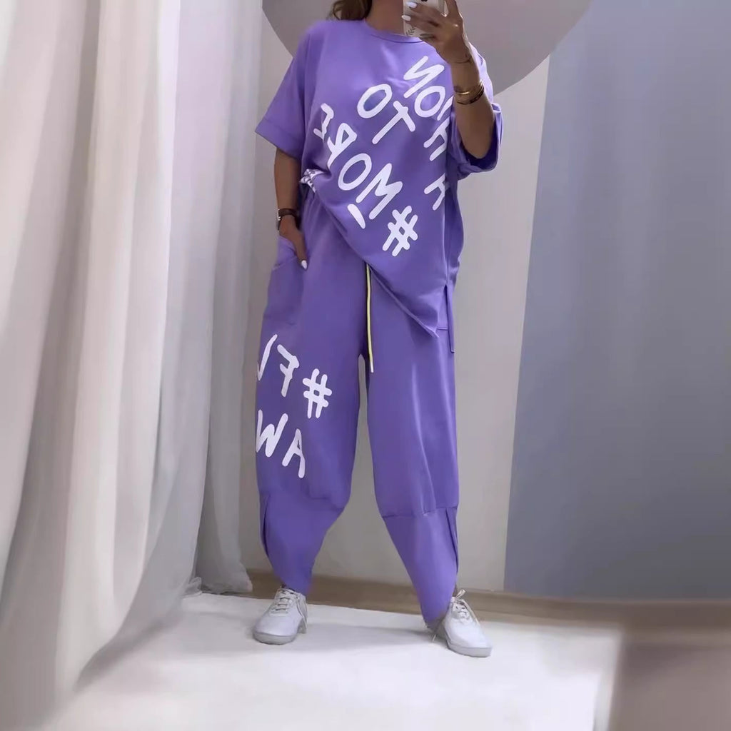 Women's Casual Oversized Sweater and Jogger Set