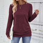 Casual Long-Sleeve Shirt with Asymmetric Cut