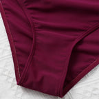 Women's Swimsuit Set with Ruffled Top and Adjustable Straps