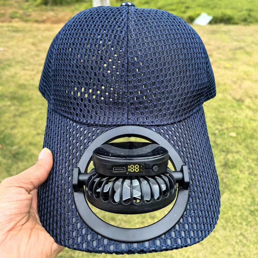 Breathable sports cap with removable USB fan Kalsten