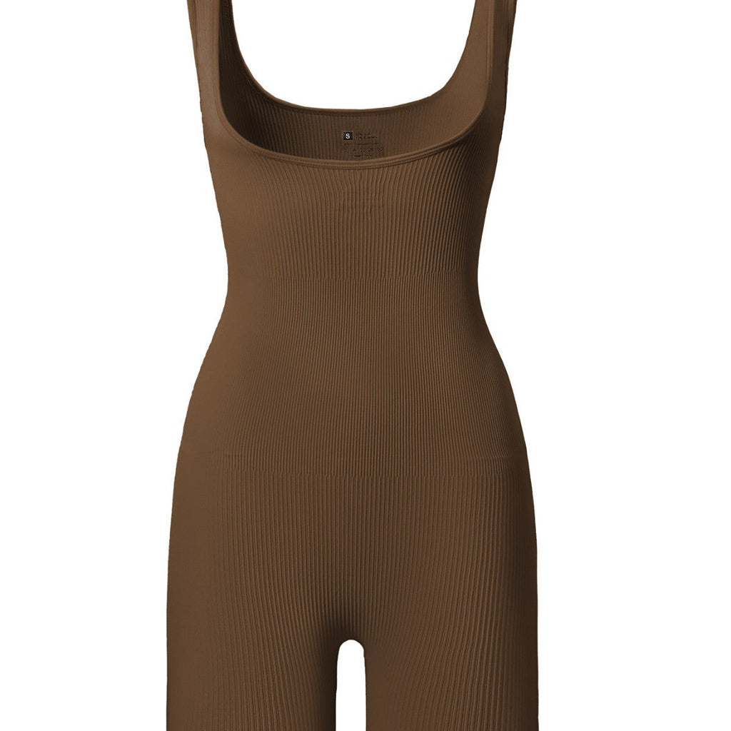 Women's Form-Fitting Onesie with Wide Straps