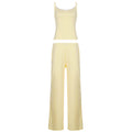 Lounge Set with Spaghetti Strap Top and Wide-Leg Pants
