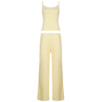 Lounge Set with Spaghetti Strap Top and Wide-Leg Pants